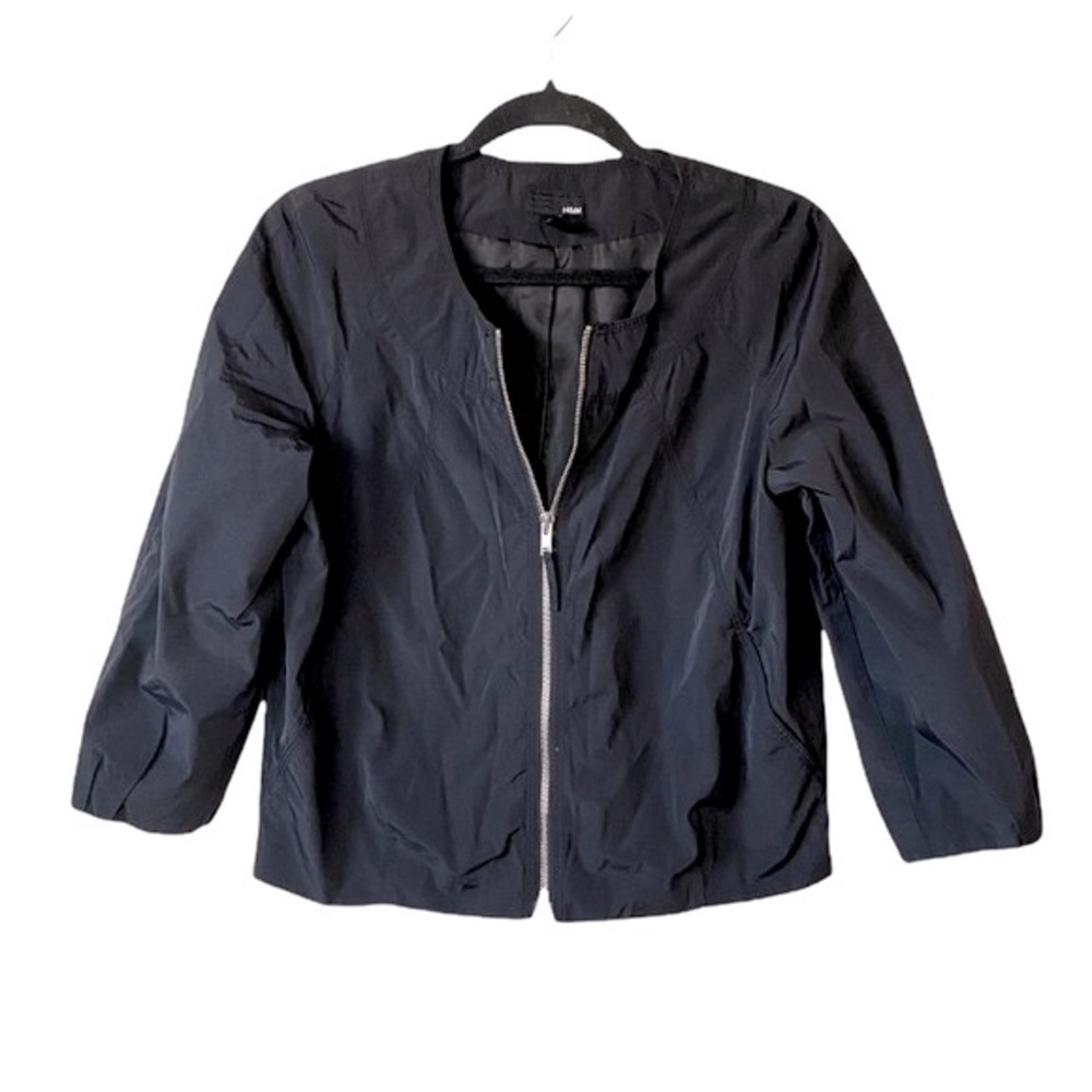H&M Zip Up Black Windbreaker Style Women’s Lightweight Jacket